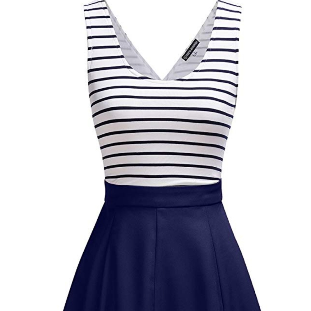 Open Back Cocktail Skater Style Dress